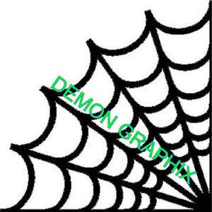 Spider web corner vinyl decal sticker outline cobweb jdm