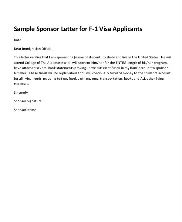 19 Examples of Sponsorship Letters DOC PDF