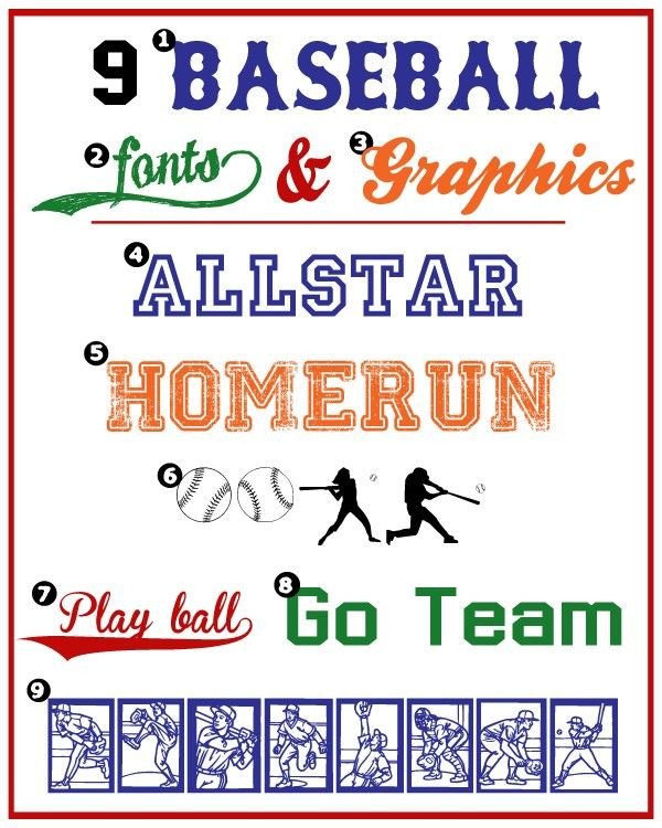 Baseball Fonts & Graphics