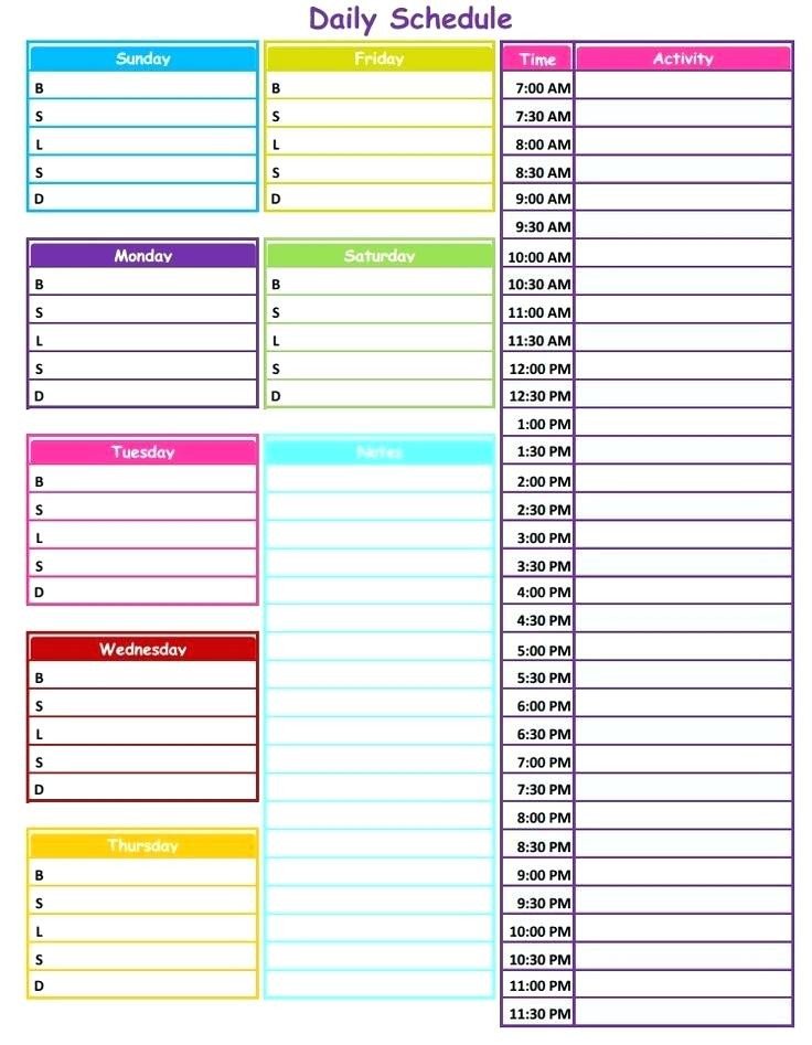 Schedule Maker Template Daily Schedule Maker Work Routine