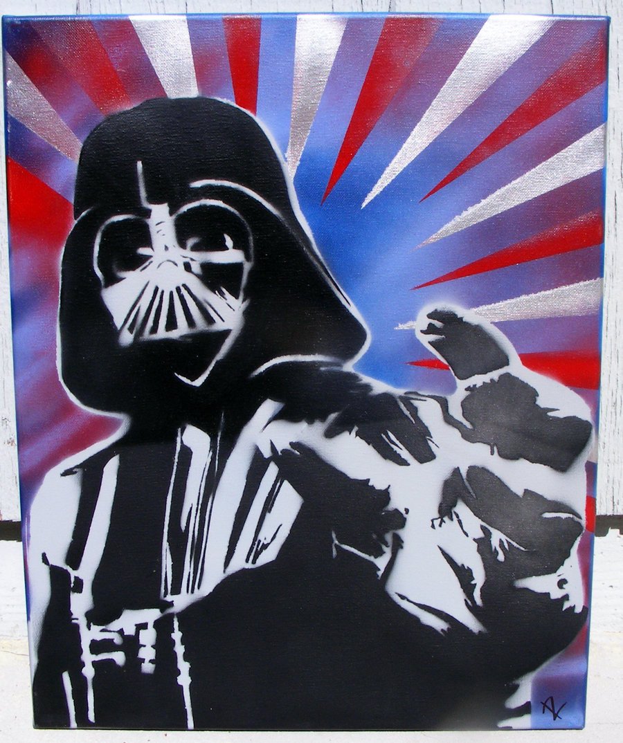 Darth Vader Stencil Spray Paint Art by tahoesun on DeviantArt