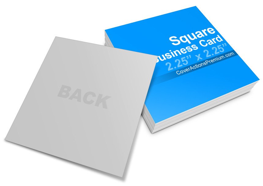 Square Business Card Mock Ups
