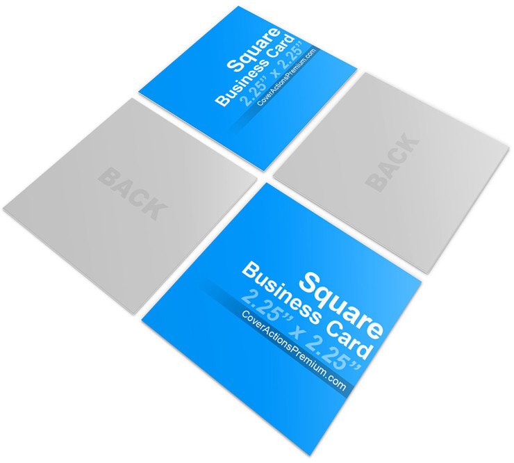 Square Business Card Mock Ups