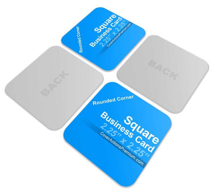 Square Business Card mockup