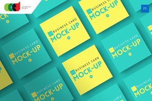 Square Business Card Mockup Product Mockups Creative