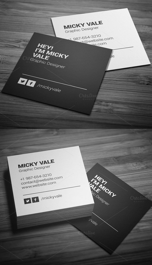 25 best ideas about Square business cards on Pinterest