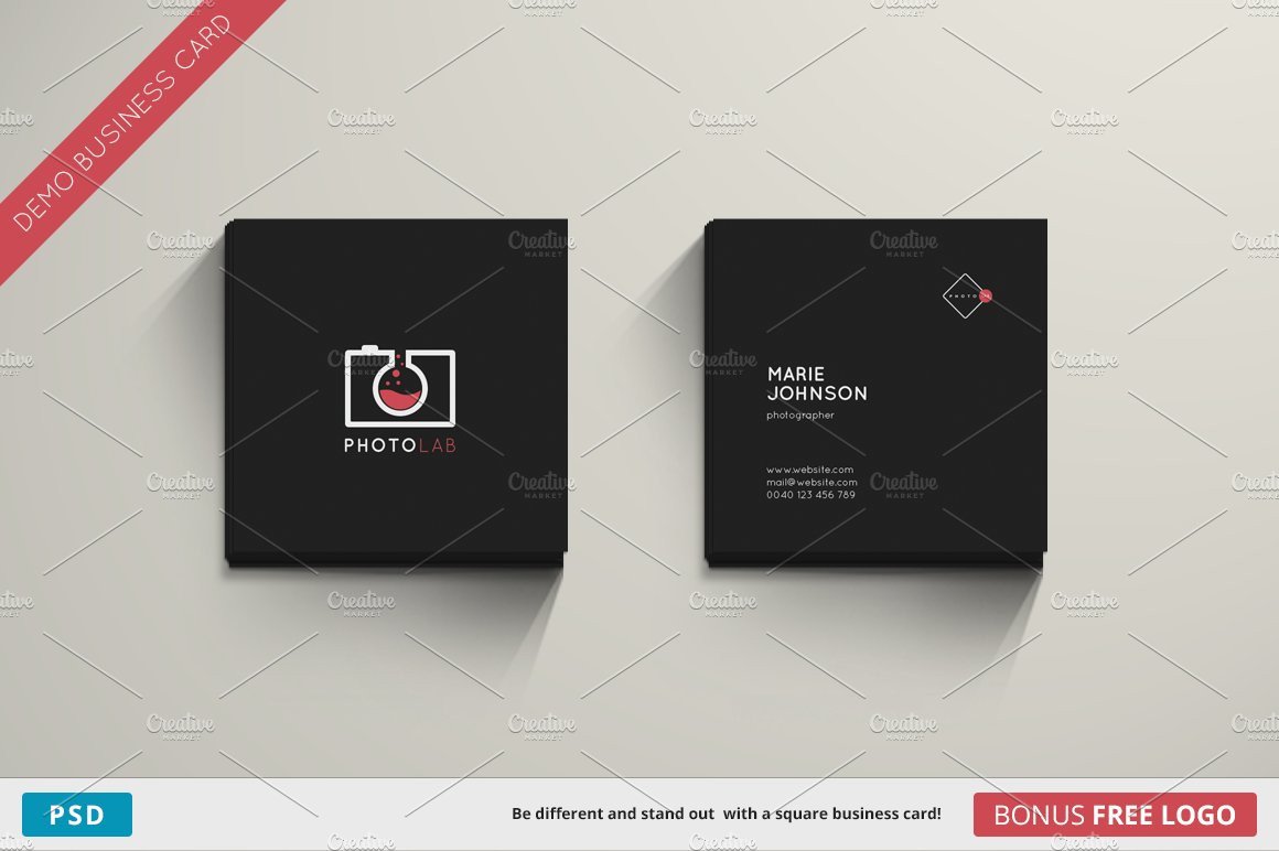Lab Business Card Square Business Card Templates