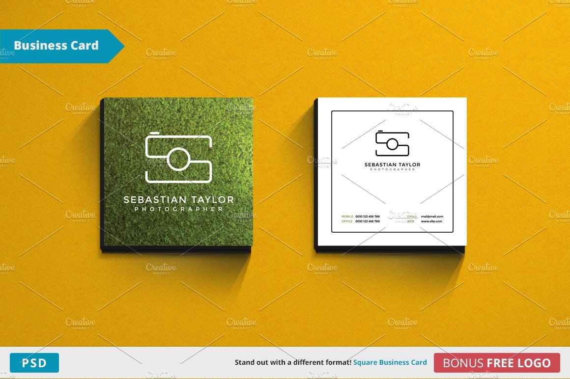 S Square Business Card Template Business Card