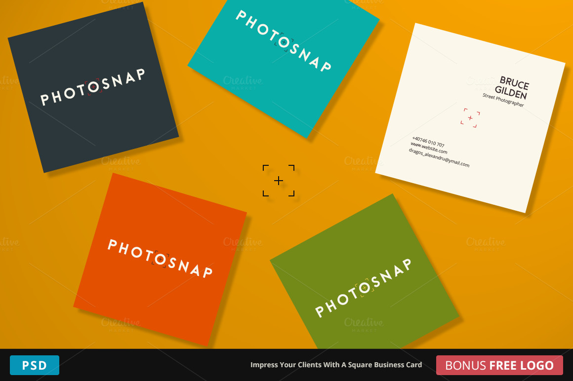 Snap Business Card Square Business Card Templates
