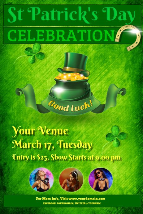 St Patrick s Day Flyer template