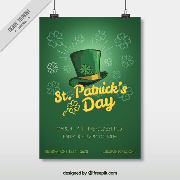 St patrick s day flyer template Vector