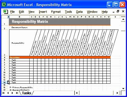 9 Responsibility assignment Matrix Template Excel
