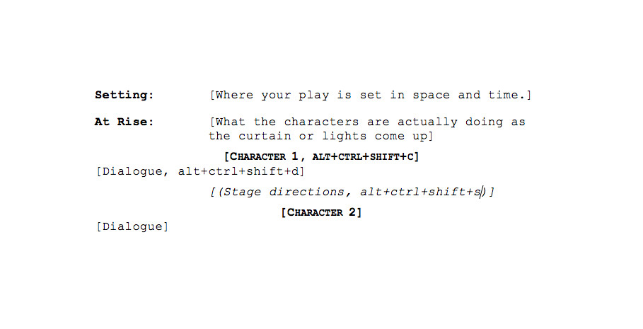How to format your script