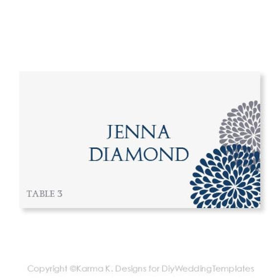 Place Card Template DOWNLOAD Instantly by KarmaKWeddings