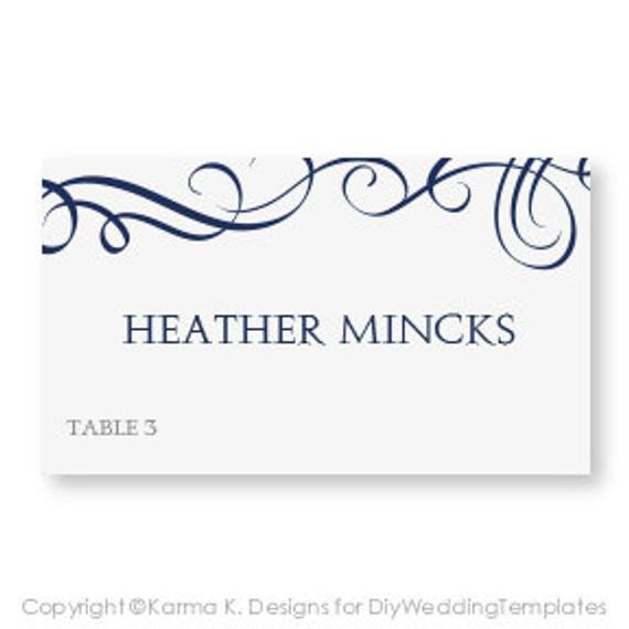 Place Card Template Download Instantly by KarmaKWeddings