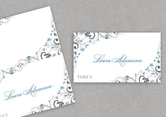 Place Card Template Instant DOWNLOAD EDITABLE by