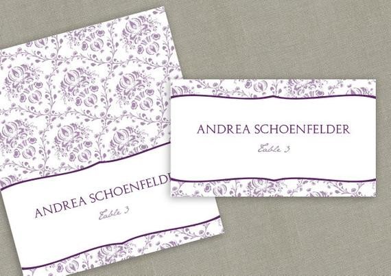 Place Card Template Download Instantly by KarmaKWeddings