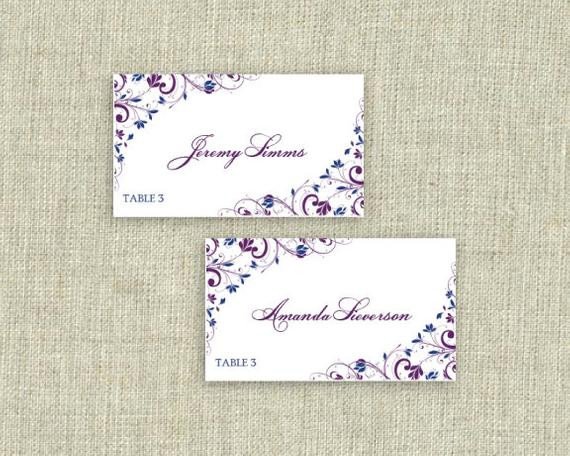 Place Card Template DOWNLOAD Instantly by KarmaKWeddings