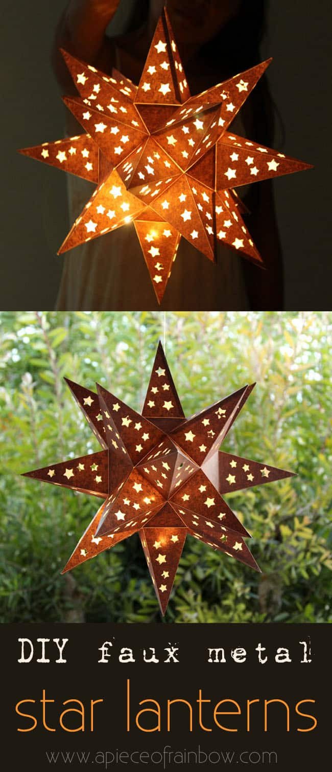 How to Make a Paper Star Lantern It looks like metal