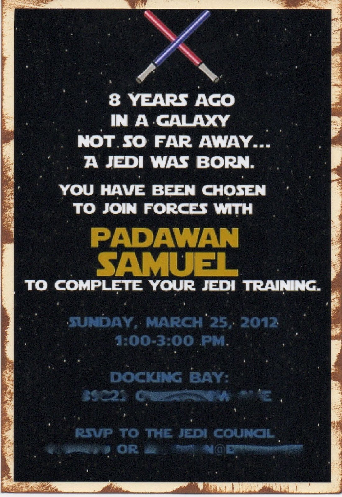 Another Babin Creation Star Wars Birthday Invitation