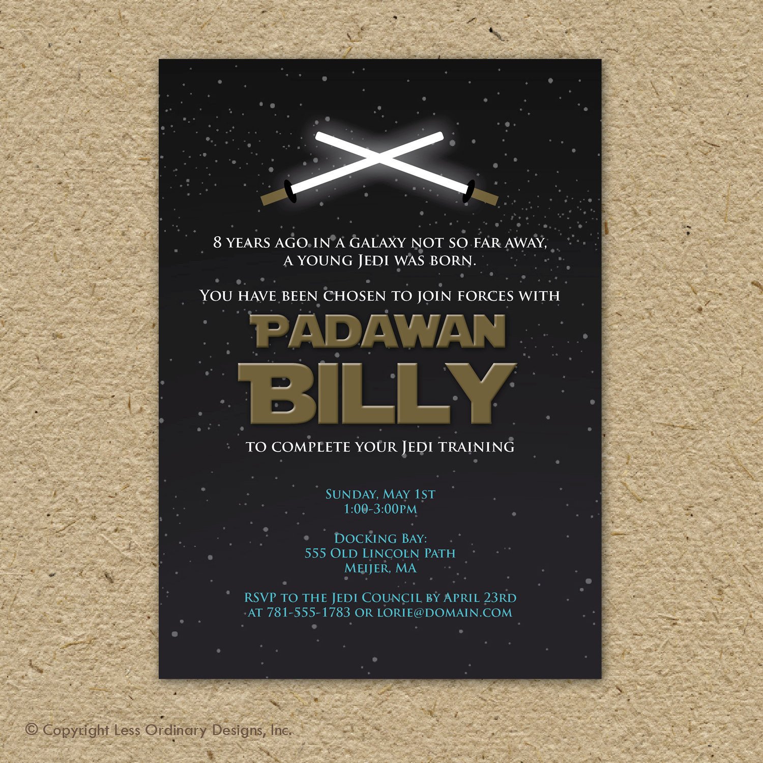 Star Wars birthday party invitation printable by