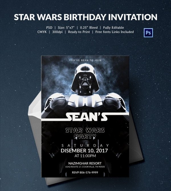 23 Star Wars Birthday Invitation Templates – Free Sample