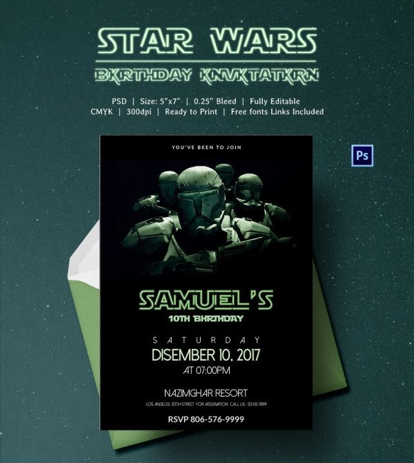23 Star Wars Birthday Invitation Templates – Free Sample