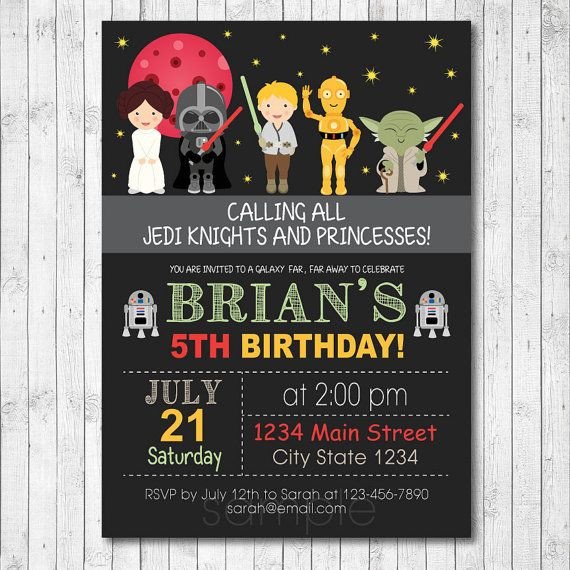 FREE Star Wars Birthday Invitations – Bagvania FREE