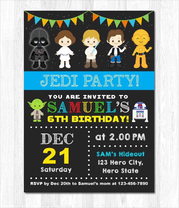 FREE Star Wars Birthday Invitations – FREE Printable