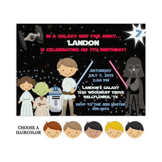 Printable Star Wars Invitations Star Wars Party Template