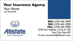 AllState Insurance business cards Mind2Print Full Color