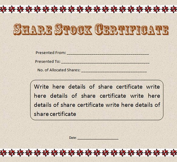 22 Stock Certificate Templates Word PSD AI Publisher