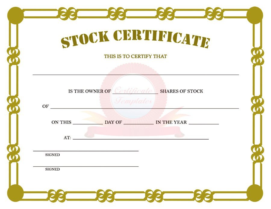 40 Free Stock Certificate Templates Word PDF