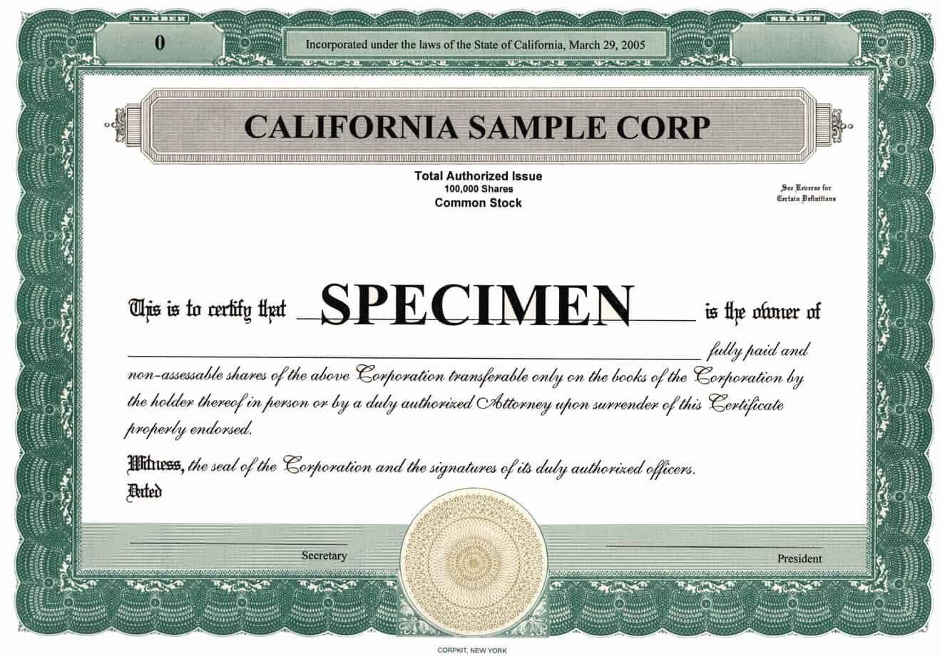 13 Stock Certificate Templates Excel PDF Formats