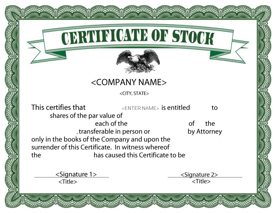 40 Free Stock Certificate Templates Word PDF