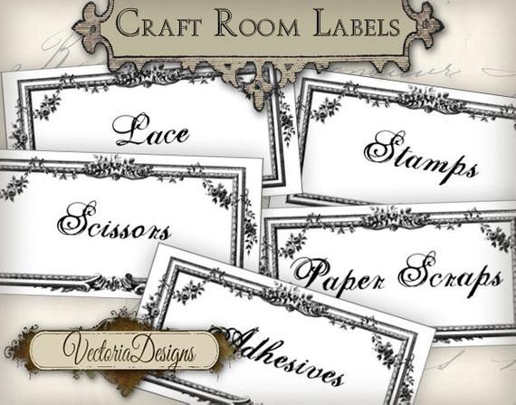 Craft Room Organization Labels Craft Room Labels printable