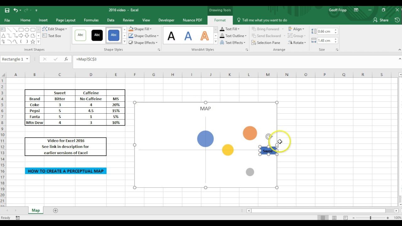 How to Make a Perceptual Map in Excel 2016
