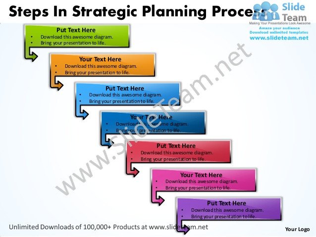 Business power point templates steps strategic planning