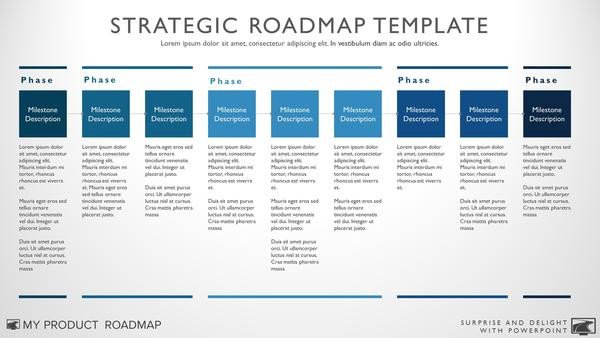 Nine Phase Business Timeline Roadmapping Presentation Template