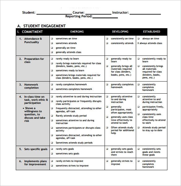 Sample Student Progress Report 17 Documents in PDF