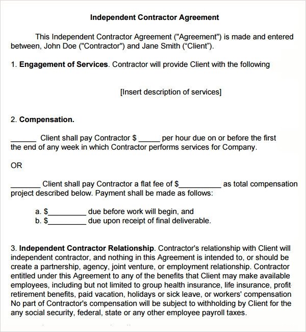 Sample Subcontractor Agreement 17 Free Documents