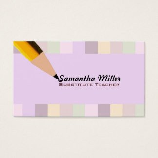 Substitute Teacher Business Cards and Business Card