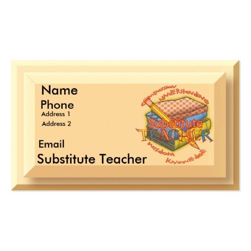 Substitute Teacher Motto Double Sided Standard Business