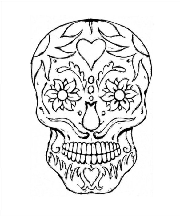 Skull Drawing Template – 14 Free PDF Documents Download