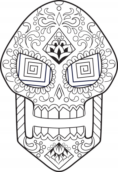 Sugar Skull Drawing Template at GetDrawings
