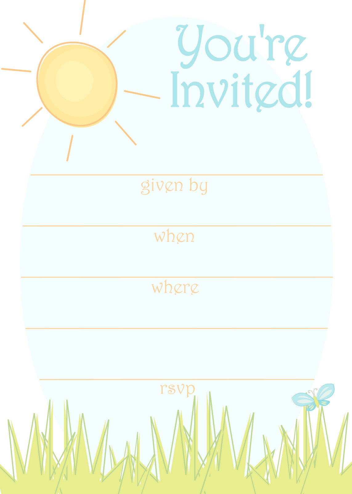 Free Printable Party Invitations Sunny Day Invitation for