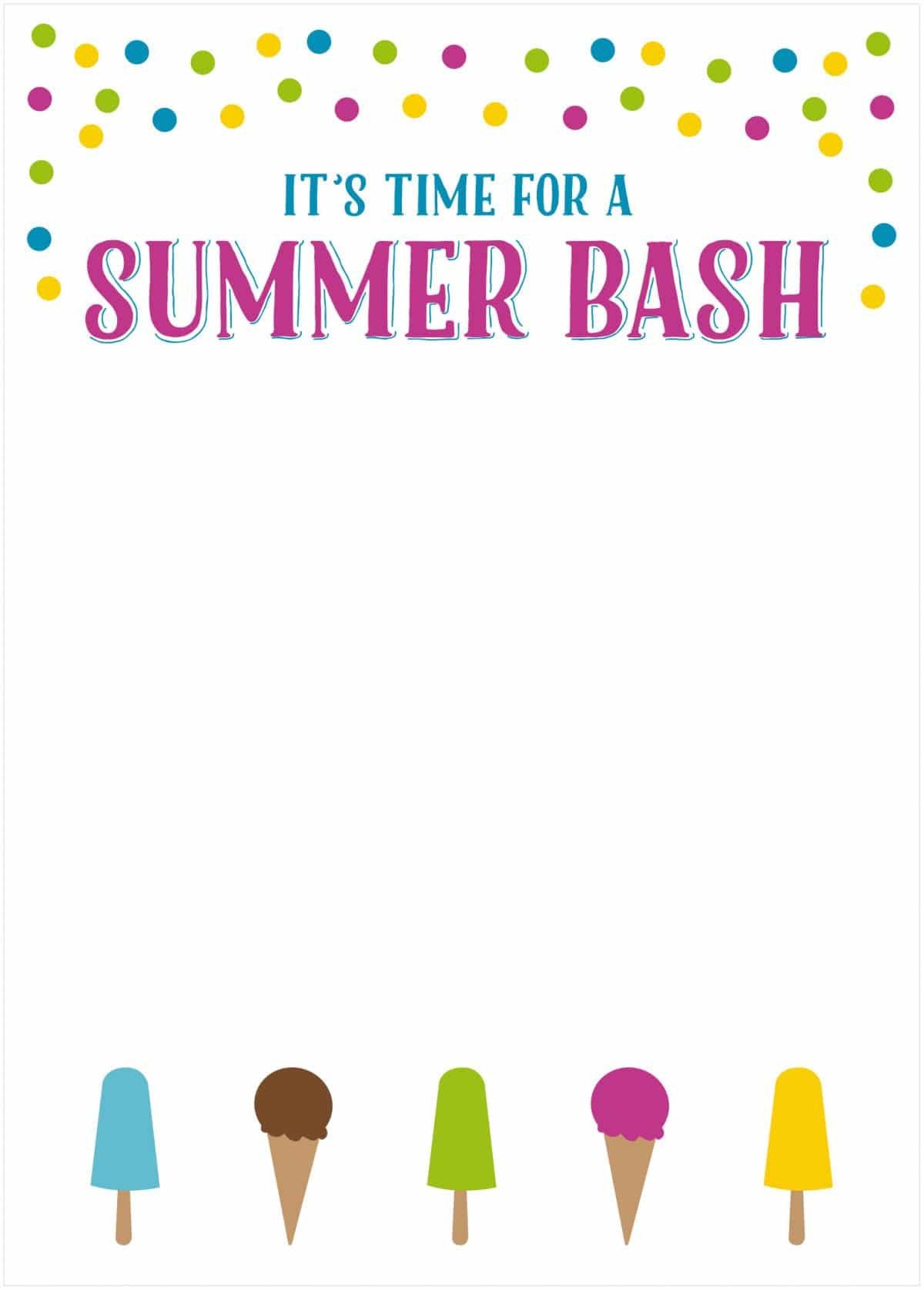 Free Summer Party Invitations Somewhat Simple