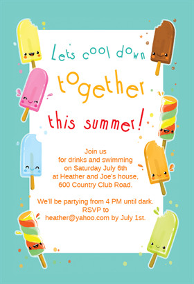 Popsicle Party Free Printable Summer Party Invitation