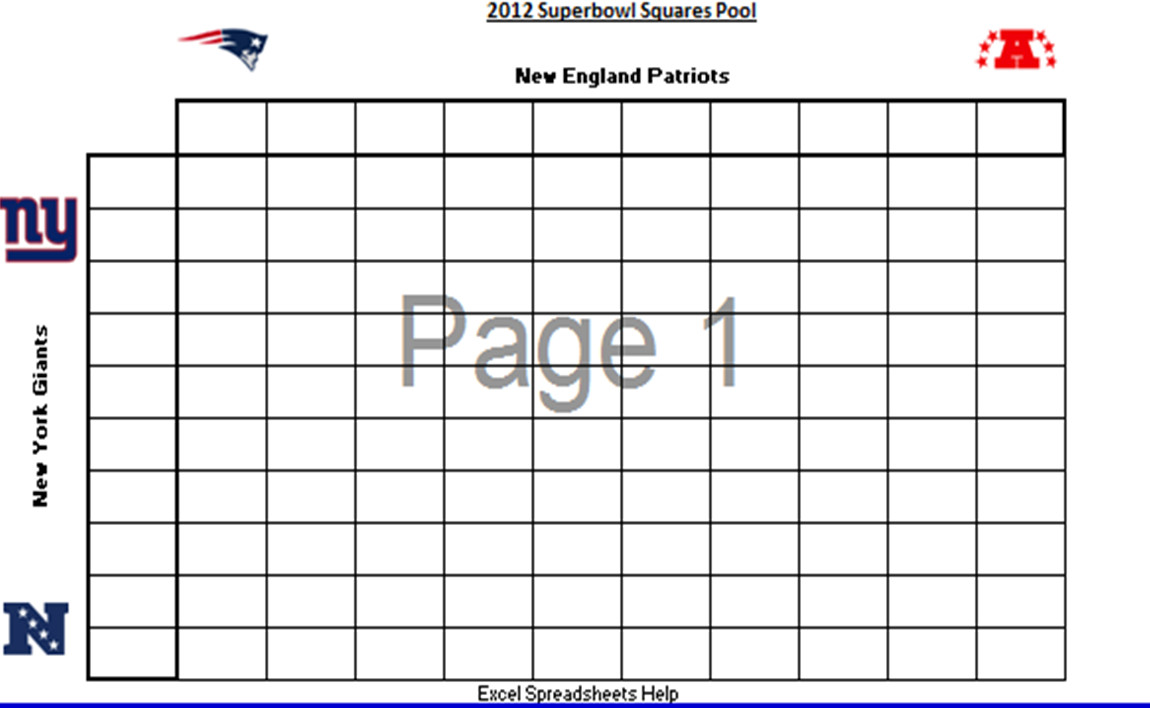 Excel Spreadsheets Help Printable 2012 Superbowl Squares