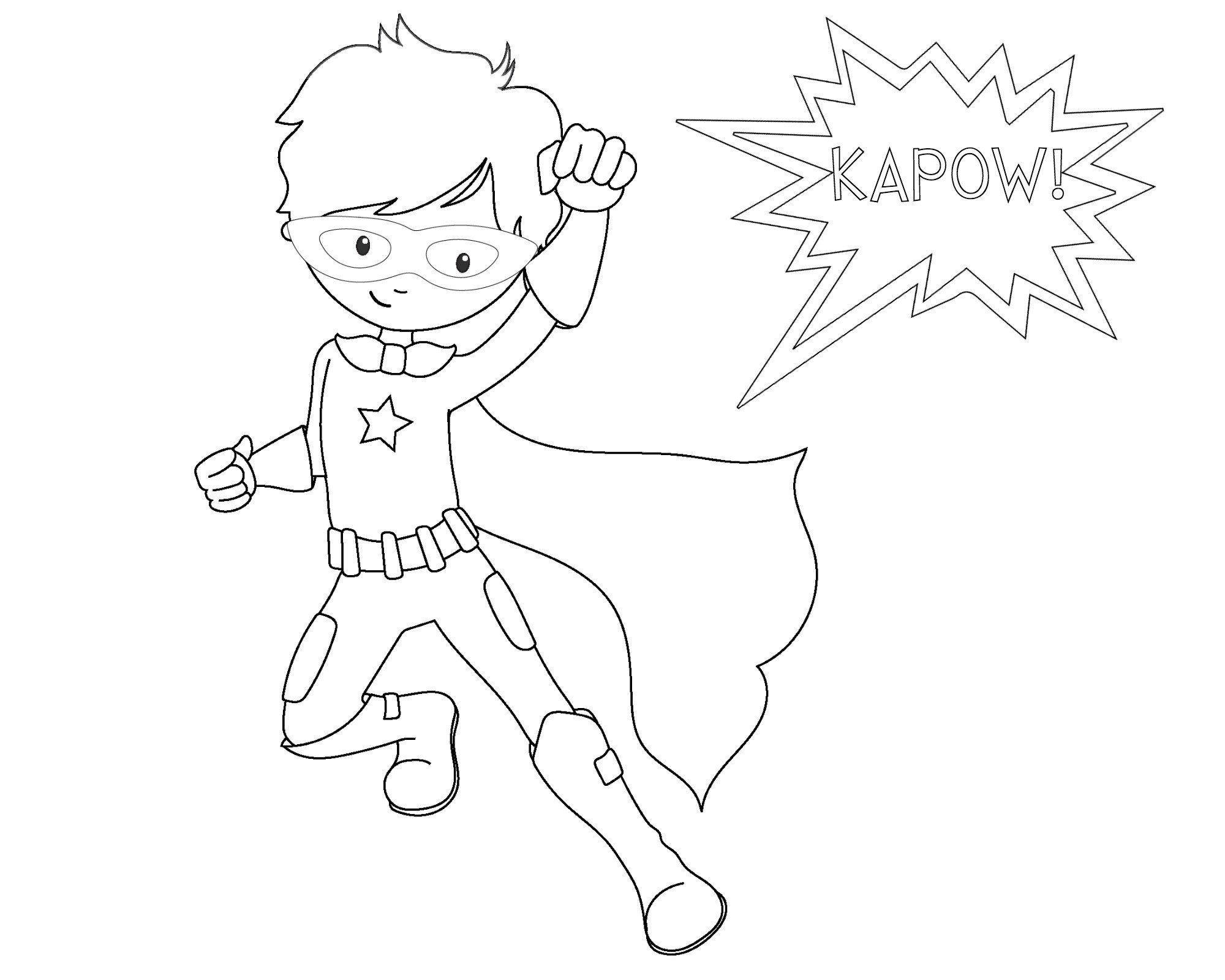 Free Printable Superhero Coloring Sheets for Kids Crazy